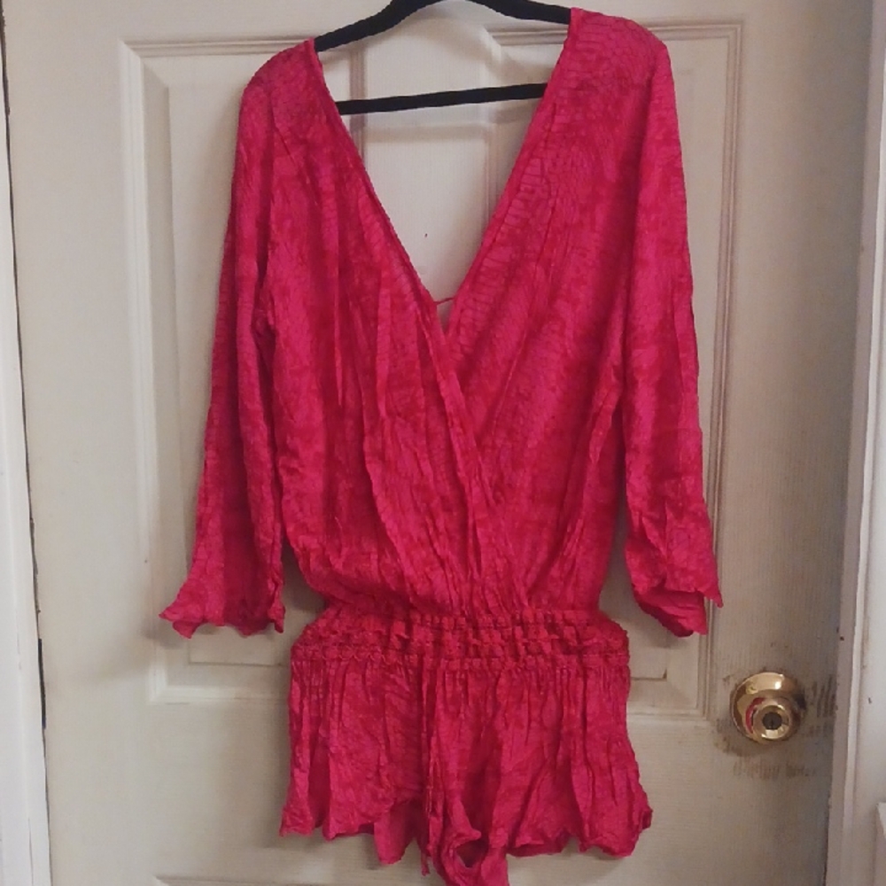 Vibrant Red Romper